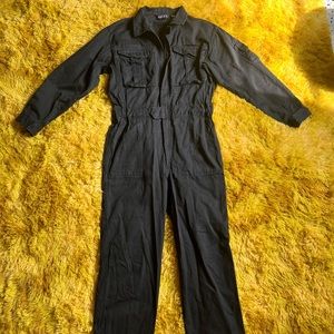 Vintage 80s/90s Black Coveralls Boiler Suit Jumpsuit